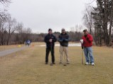 Bruce Mike and Harry on 1st tee