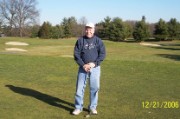 Pete on the 1st tee