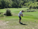 Jim tees off on the 6th