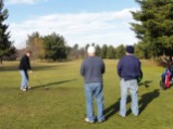 Dean at address on 14 tee