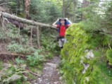 Nate coming up Skylight Pond trail