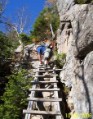 Bruce on ladder on Hi Cannon Trail