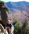 Nate at the top of the Hi Cannon ladder