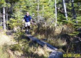 Nate treks the Lonesome Lake boardwalk