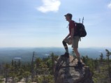 Wiggling boulder near summit