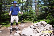 Nate at Mt Field summit cairn (4340')