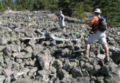 Our bushwack rewarded with debris from a 1944 B-24 crash