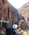 Looking back up at the saddle we'd been on