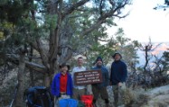 New Hance trail head, 7AM, 27 degrees