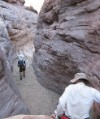 Bruce leads the way through drops and jaunts in the Papago slot