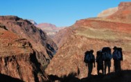 In morning shadows with Granite Gorge as the backdrop