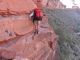 Tal at far end of The Ledge of Death