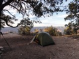 Our Bass trail head camp view