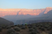 Breaking camp on the last morning