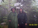 Bruce and Dan on Hancock South summit - did I mention wet...