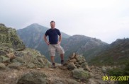 Bruce on Little Haystack with Mt Lincoln in background