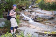 Nate at Dry Brook crossing on Fallling Waters Trail