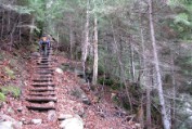 A rare set of stairs on the trail