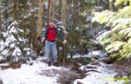 Just before second tricky river crossing, Cascade Brook Trail, 2300 feet