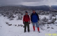 South Kinsman summit, 4358 feet, windy and cooooold