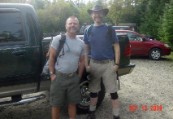 Bill Demers provides transport services and a trailhead photo