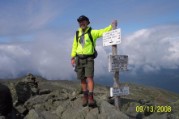 Bruce on the summit of Mt John Quincy Adams