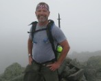 Bruce squints in the sun on the summit of Mt Jefferson