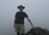 Nate on the sunny summit of Mt Jefferson