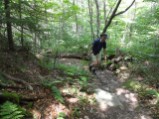 Nate coming up Stratton Pond Trail