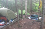 Dawn breaks on our Crocker Cirque campsite