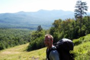 Bruce at an early view on Mt Tecumseh Trail - Panorama1