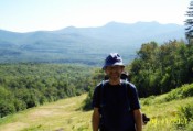 Nate at an early view on Mt Tecumseh Trail