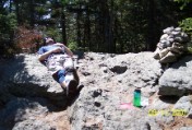 Nate enjoys lunch at 4003 feet