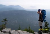 An overlook on the Twinway Trail (to Nate's left)