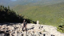 Cade enjoying the climb over the horizon of the north slide