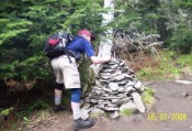 Nate's better side at Waumbek summit cairn