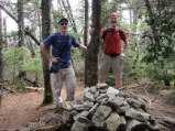 Osceola hike - Edgar and Nate at East Osceola summit cairn