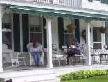 Sherri and Carole on Hodgdon Island Inn porch