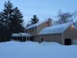 One armed roof shoveling and raking....lovely