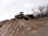 Heading down chip pile