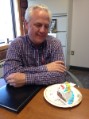 Mark and his quarter of his birthday ice cream cake