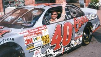 Bruce in Sterling Marlins car