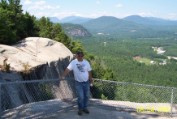 AJ at the top of Cathedral Ledge