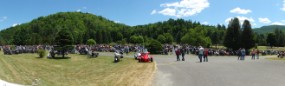 Blessing of the Bikes panorama