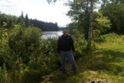 Androscoggin River and Whites in background between Berlin and Errol