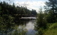 Kids leaping off bridge into Androscoggin River