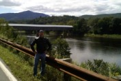 Bruce enjoys the scenery on the VT border