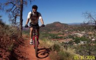 Ed over Sedona on Huckabee Trail