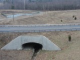 Culvert and walking path