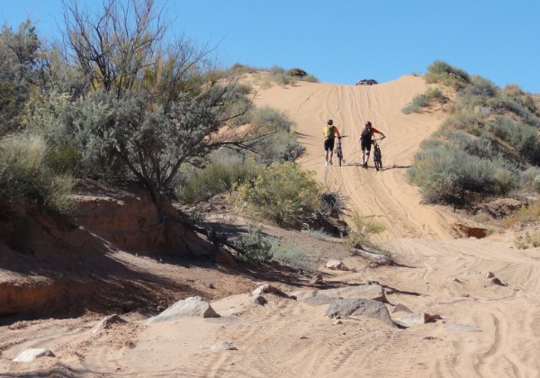 Moab UT - Tusher Canyon Tuesday October 14 Nate and Ed and I get an early start and leave the sleepers behind and put in a good 